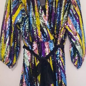 Eloquii sequin wrap cocktail / holiday dress